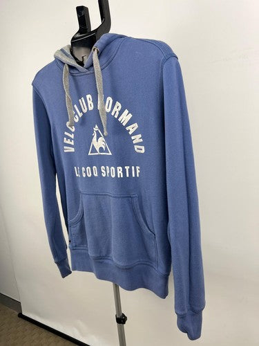 Le Coq Sportif Velo Club Normand Blue Pullover Hoodie Size M