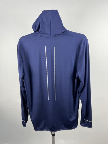 ASICS Running Hoodie 1/4 Zip Long Sleeve Navy Size L