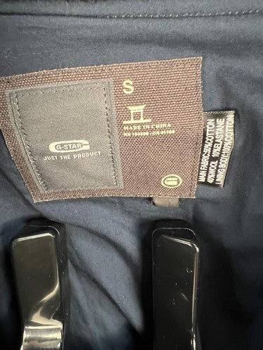 G-Star RAW 3301 Navy Knit Military Field Jacket Size S