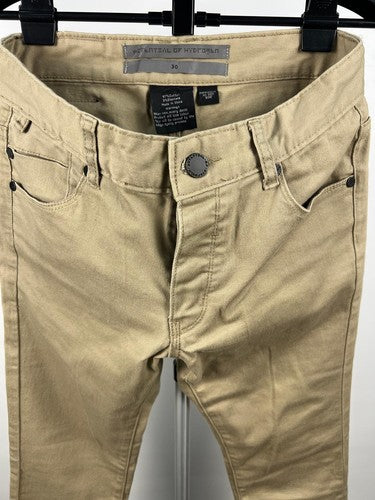 Aesthetic of Hyperism Men's Skinny Jeans W30 Beige Stretch Denim