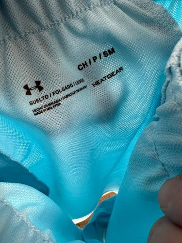 Under Armour HeatGear Women’s Mesh Crop Tee & Shorts Set Blue XS/S