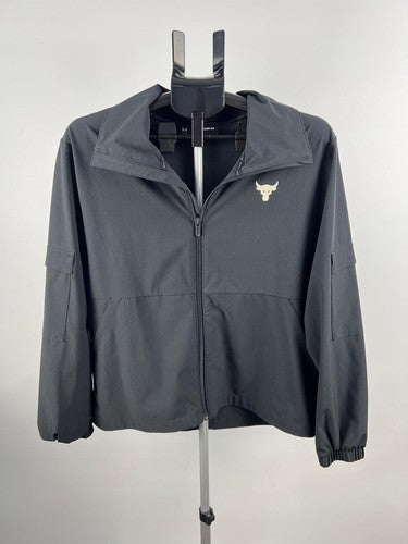 Under Armour Project Rock Loose Track Jacket XS Gray Full Zip