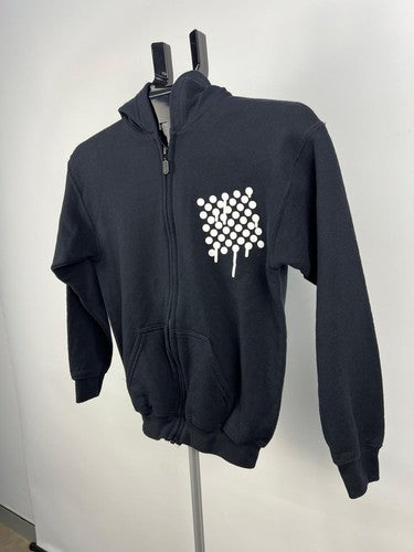 Gildan Heavy Blend Youth L Black Full Zip Hoodie Sable & Argent