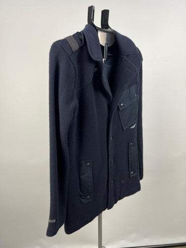 G-Star RAW 3301 Navy Knit Military Field Jacket Size S