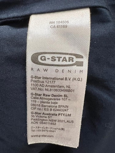 G-Star RAW 3301 Navy Knit Military Field Jacket Size S