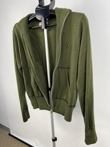 Paul Frank Mens Zip Cardigan Sweater Olive Green Size S