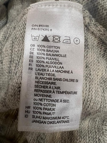 H&M L.O.G.G. Men's 100% Cotton Cardigan Sweater Gray Heather Size S