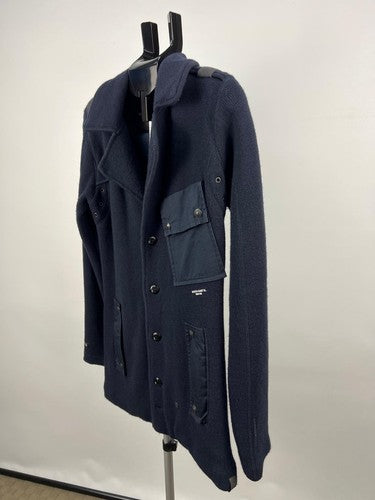 G-Star RAW 3301 Navy Knit Military Field Jacket Size S