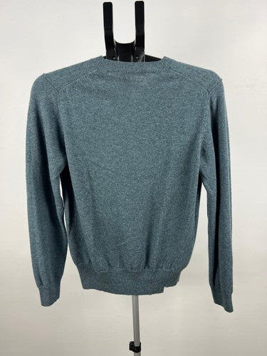 Jac+Jack 100% Merino Wool V-Neck Sweater Men's Size S Teal