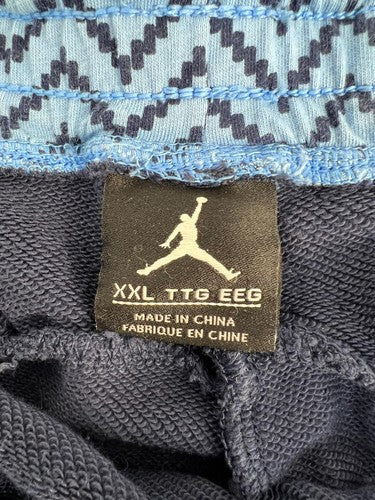 Jordan Jumpman Men's Navy Athletic Shorts XXL Zip Pocket Chevron Waist