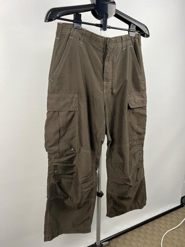 GAP XS Brown Cargo Pants 100% Polyester Utility Multi-Pocket