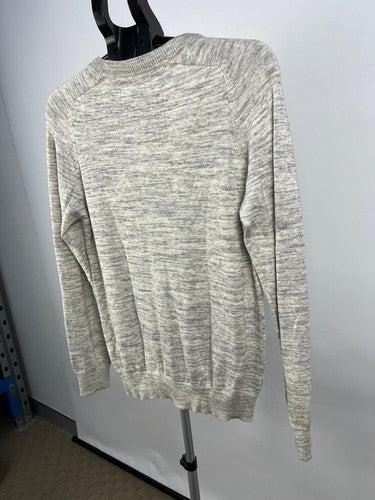 H&M L.O.G.G. Men's 100% Cotton Cardigan Sweater Gray Heather Size S