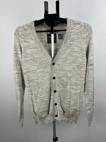 H&M L.O.G.G. Men's 100% Cotton Cardigan Sweater Gray Heather Size S