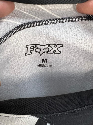 FOX Long Sleeve Graphic Motocross Jersey Black/White Mesh Size M