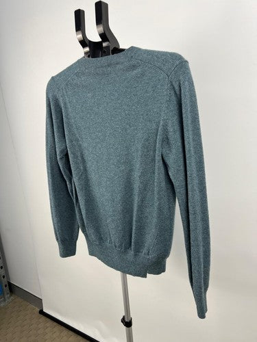 Jac+Jack 100% Merino Wool V-Neck Sweater Men's Size S Teal