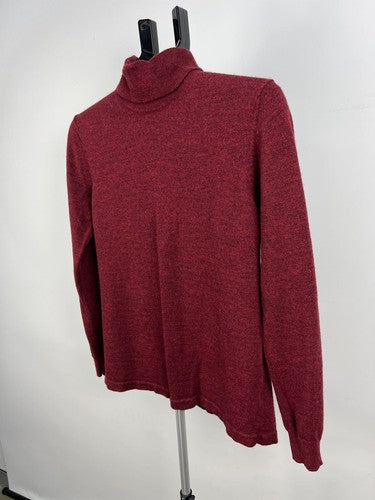 Country Road 100% Wool Turtleneck Sweater Burgundy Size S