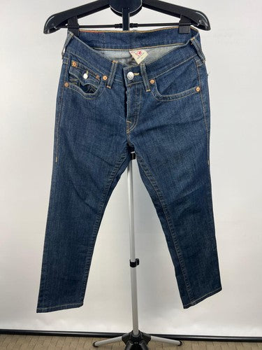 True Religion Zach Men's Jeans Blue Button Fly Made in USA 31