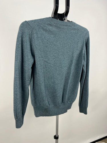 Jac+Jack 100% Merino Wool V-Neck Sweater Men's Size S Teal