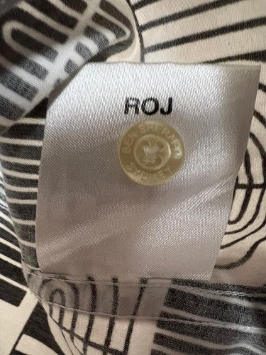 Ben Sherman Premium Geometric Short Sleeve Button Shirt Black White M