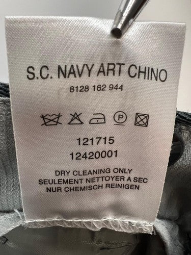 G-Star RAW S.C. Navy Art Chino Pants Grey 30x32 Wool Blend