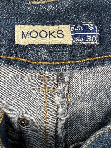 Mooks Men's Carpenter Cropped Jeans Blue Denim Cinch Back W30