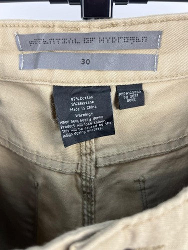 Aesthetic of Hyperism Men's Skinny Jeans W30 Beige Stretch Denim