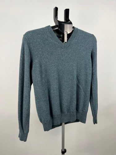 Jac+Jack 100% Merino Wool V-Neck Sweater Men's Size S Teal