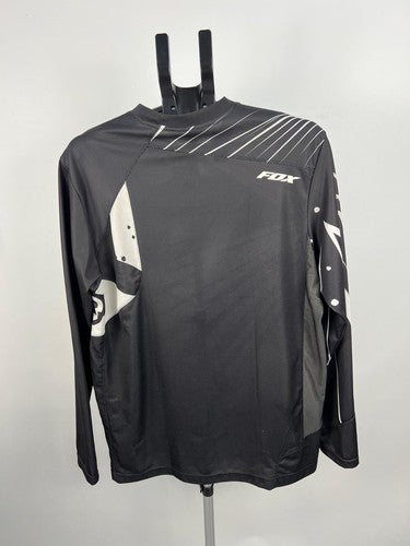FOX Long Sleeve Graphic Motocross Jersey Black/White Mesh Size M