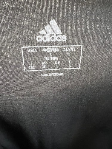 adidas Men's Black Logo T-Shirt Size L Crew Neck Short Sleeve