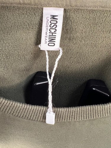 Moschino Logo Tape Crewneck Sweatshirt Green S