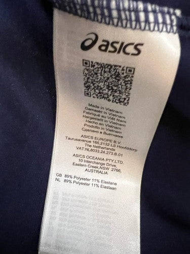 ASICS Running Hoodie 1/4 Zip Long Sleeve Navy Size L