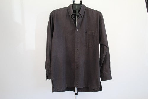 Attitudes Men's Button-Down Shirt Gray Long Sleeve Size L