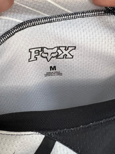 FOX Long Sleeve Graphic Motocross Jersey Black/White Mesh Size M