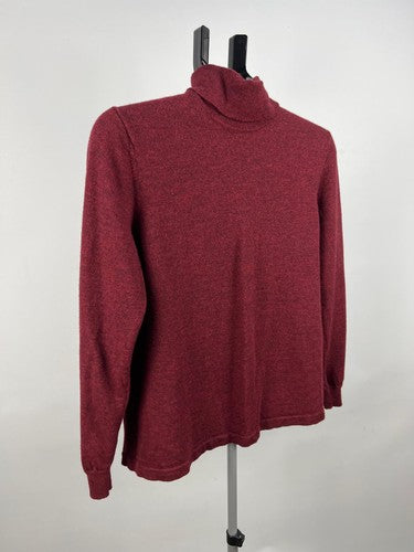 Country Road 100% Wool Turtleneck Sweater Burgundy Size S