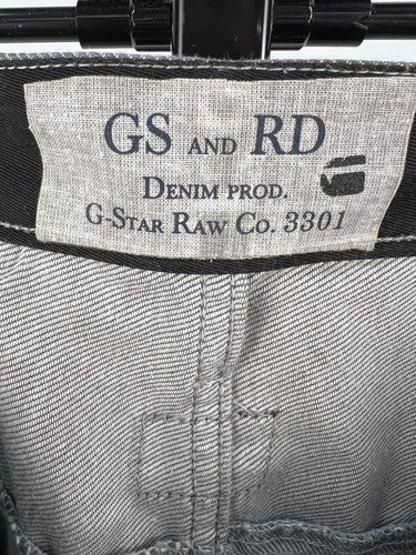 G-Star RAW 3301 Grey Denim Jeans Men's Button Fly