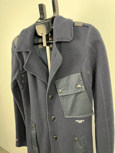 G-Star RAW 3301 Navy Knit Military Field Jacket Size S