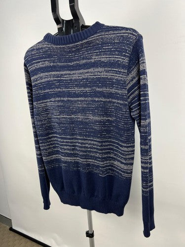 Oliver Spencer Men's Navy Striped 100% Cotton Jumper Sweater S