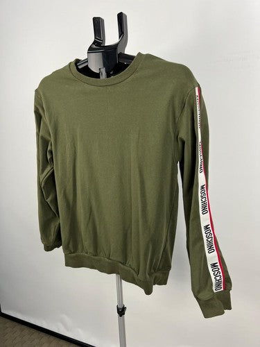 Moschino Logo Tape Crewneck Sweatshirt Green S