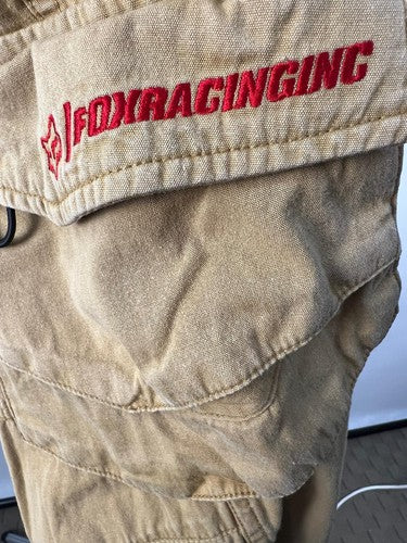 Fox Racing men’s cargo pants khaki 100% cotton size 30