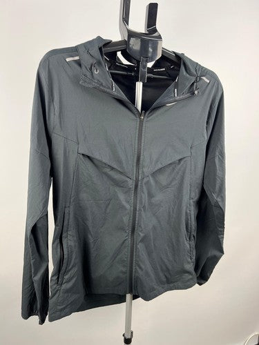 Nike Running Packable Hooded Windbreaker Jacket Dark Gray S