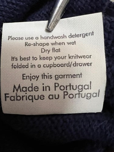 Oliver Spencer Men's Navy Striped 100% Cotton Jumper Sweater S