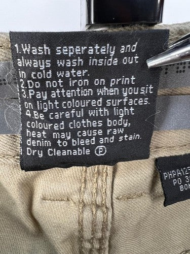 Aesthetic of Hyperism Men's Skinny Jeans W30 Beige Stretch Denim