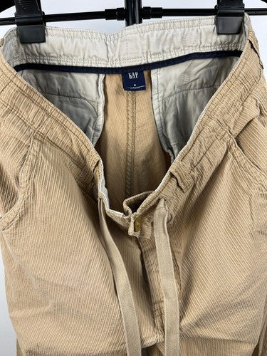 GAP Men's Seersucker Drawstring Pants Khaki Stripe Size S