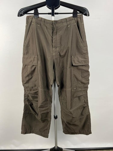 GAP XS Brown Cargo Pants 100% Polyester Utility Multi-Pocket
