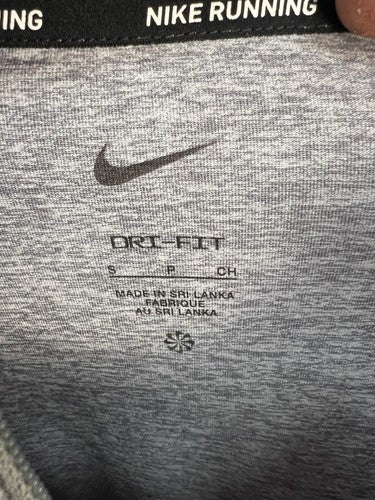 Nike Dri-FIT Running 1/4 Zip Long Sleeve Top Gray S