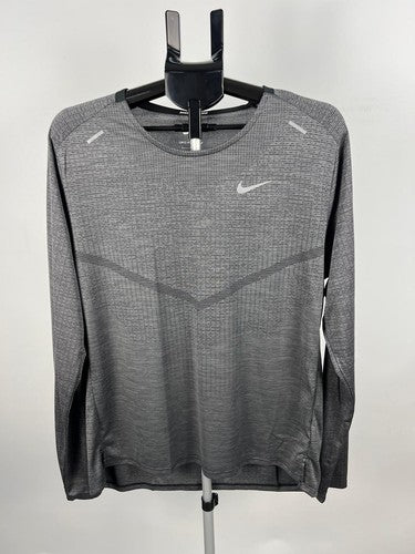 Nike Dri-FIT ADV Running Long Sleeve Top Men’s L Slim Fit Gray