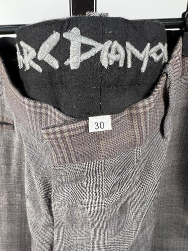 Parc Diamond Men's Wool Blend Plaid Dress Pants Gray Size 30