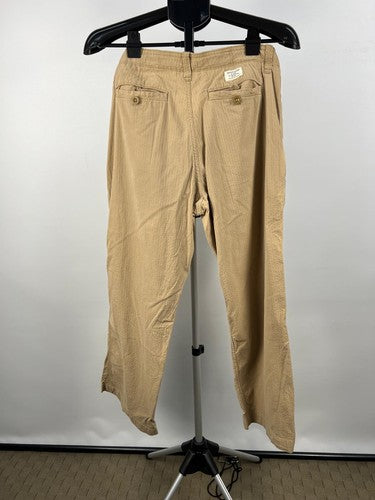 GAP Men's Seersucker Drawstring Pants Khaki Stripe Size S