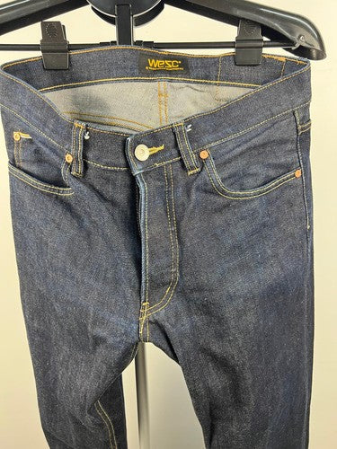 WeSC Standard 686 Raw Selvage Denim Jeans Men's 30 Indigo 5-Pocket