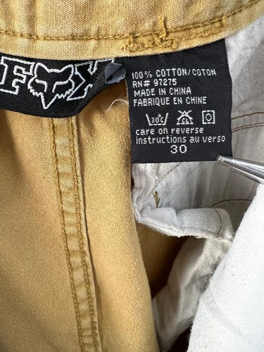 Fox Racing men’s cargo pants khaki 100% cotton size 30
